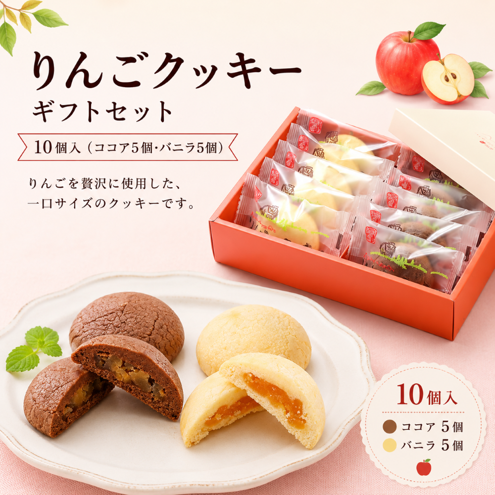 りんごクッキー ギフトセット – あづみ野菓子工房 彩香【公式